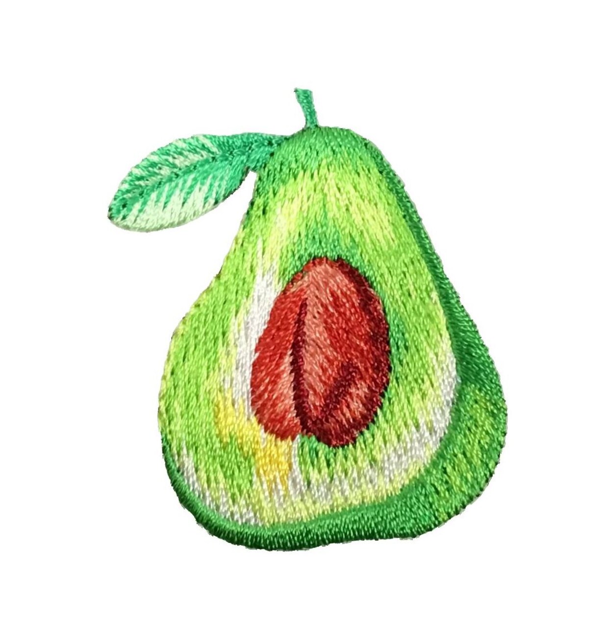 Fresh Avocado with Leaves, Fruit, Food, Embroidered, Iron on Patch